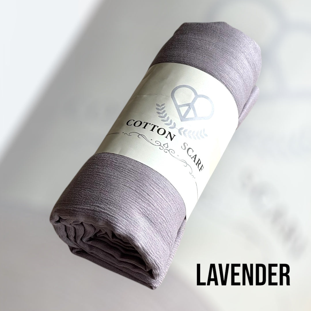 Modal Cotton Hijab: Wrinkle Scarf, Solid Colour Scarves