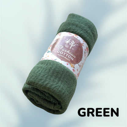 Crinkle Cotton Hijab: Solid Color Wrinkle Scarf