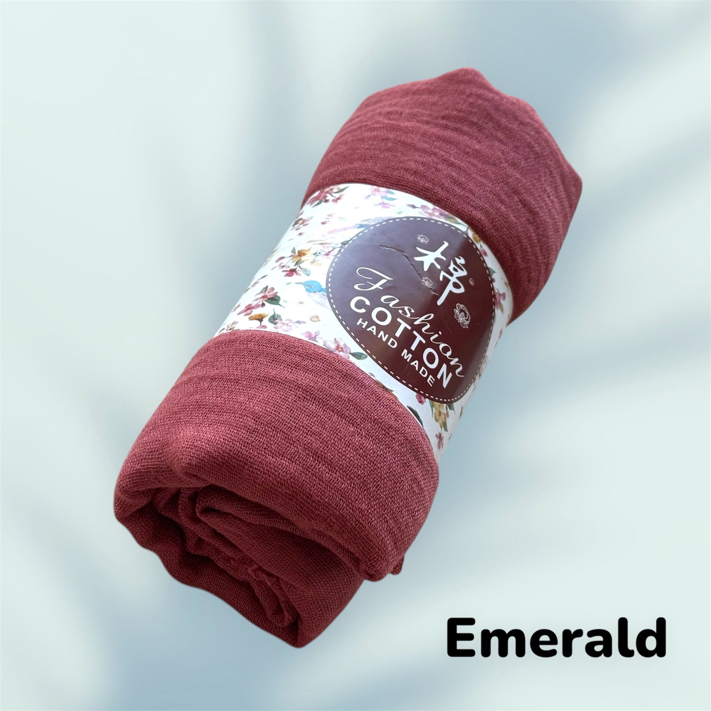 Crinkle Cotton Hijab: Solid Color Wrinkle Scarf