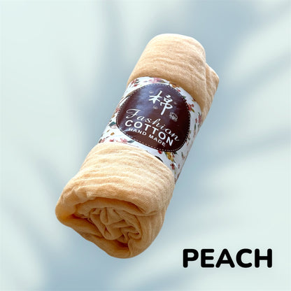 Crinkle Cotton Hijab: Solid Color Wrinkle Scarf