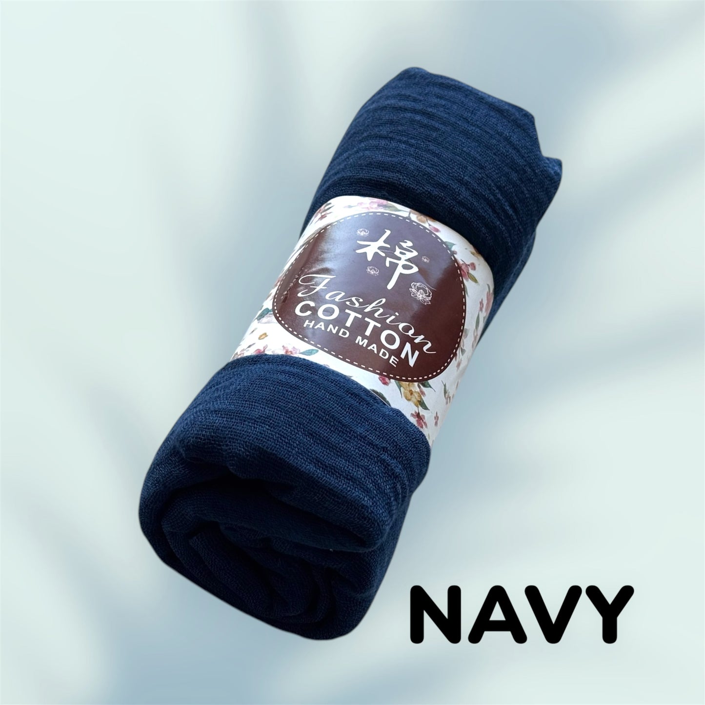 Crinkle Cotton Hijab: Solid Color Wrinkle Scarf