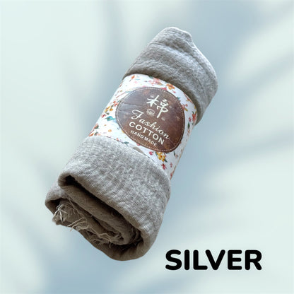 Crinkle Cotton Hijab: Solid Color Wrinkle Scarf