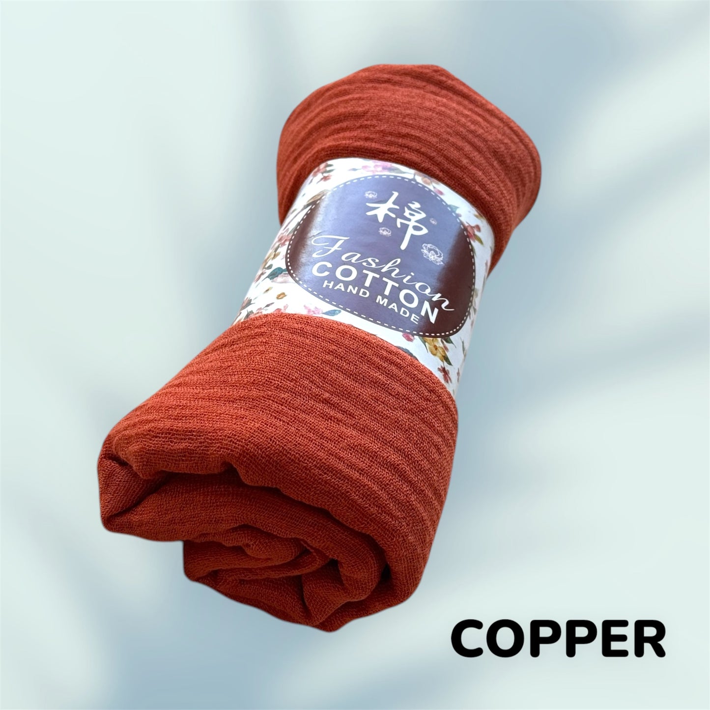 Crinkle Cotton Hijab: Solid Color Wrinkle Scarf