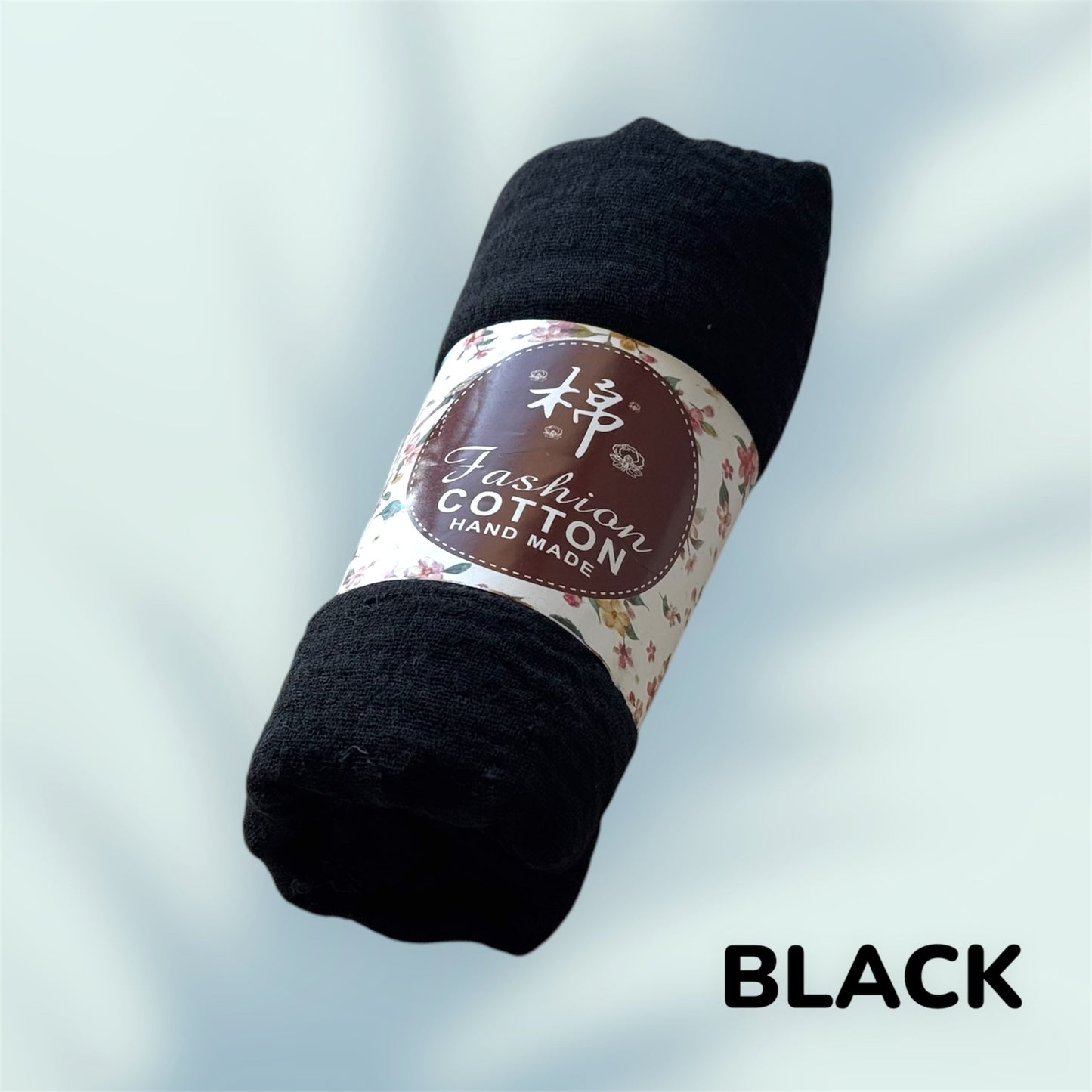 Crinkle Cotton Hijab: Solid Color Wrinkle Scarf