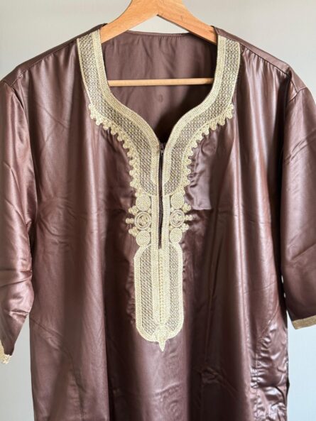 Moroccan Thobe/Jubba Premium Shiny Polyester (Short Sleeve) | Jubba | Dasha | thobes | Men Clothing | Muslim Wear | Dasha - Image 6