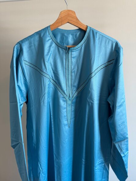 Moroccan Thobe/Jubba Premium Shiny Polyester (Short Sleeve) | Jubba | Dasha | thobes | Men Clothing | Muslim Wear | Dasha - Image 1